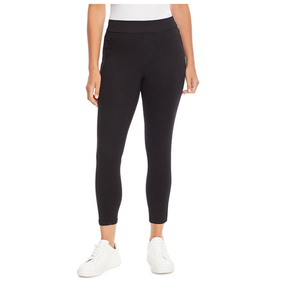 Nine West Heidi Pull-On Crop Jeans Pants Black Women's Size 10